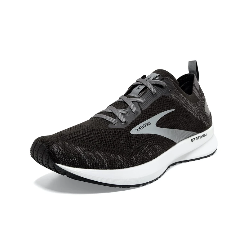 Brooks Men's Levitate 4 Running Shoe, Black/Blackened Pearl/White, 9.5 UK (44.5 EU)