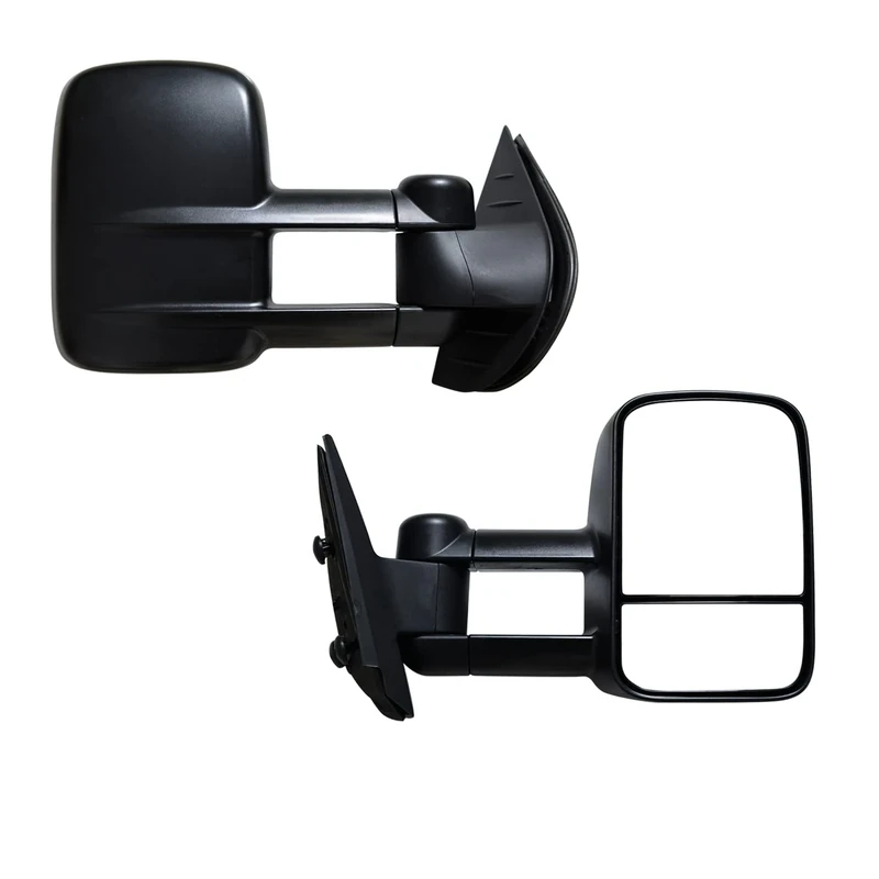 AERDM Towing Mirrors Manual Operated Textured Black Telescoping fit for 2007-2013 Chevy/GMC Silverado/Sierra Exterior Accessories Mirrors