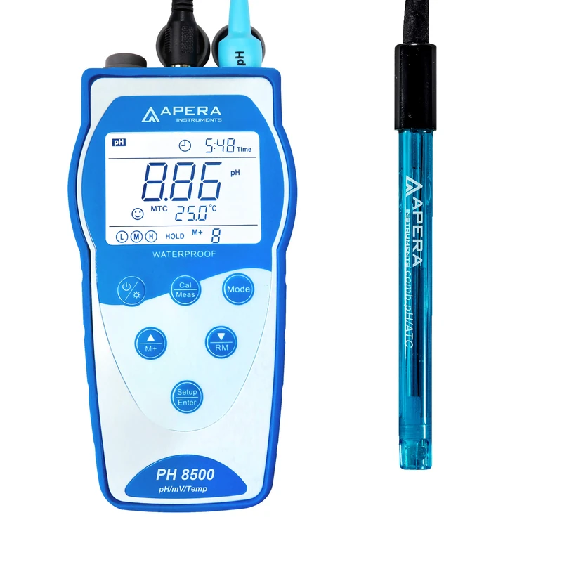 Apera Instruments Premium Series PH8500 Portable Handheld pH Meter Kit