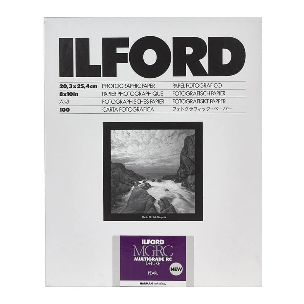 Ilford Multigrade V RC Deluxe Pearl Surface Black & White Photo Paper, 190gsm, 8x10, 100 Sheets