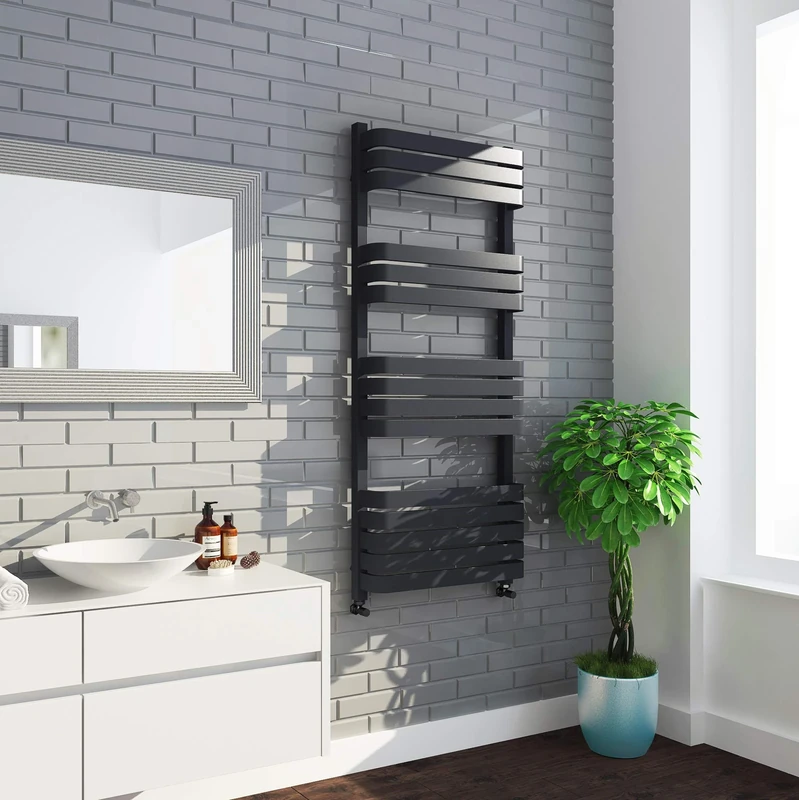 Keenware KTW-230 Curved Towel Warner Radiator, Anthracite Grey
