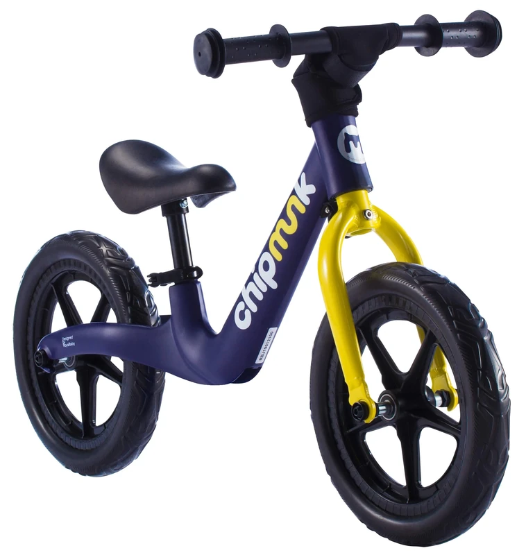 Royal Baby Boys' Chipmunk Magnesium Frame Kids Balance Bike, Navy Blue, 12"