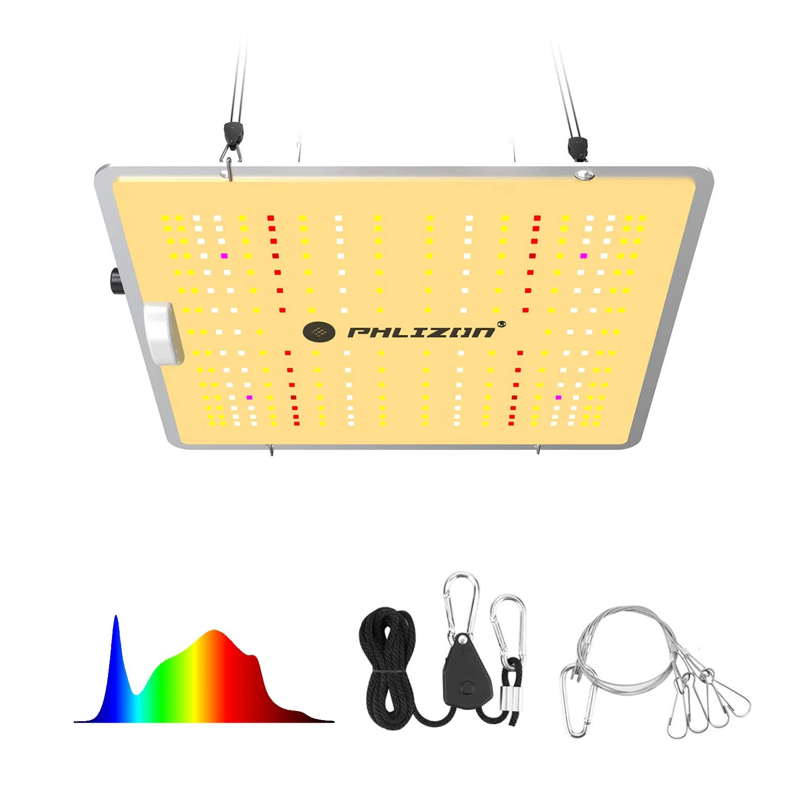 Phlizon Advanced PL-1000 Plant LED Grow Light with UV IR & Brand Driver Dimmable Full Spectrum Grow Lamp for Indoor Plants, 60 * 60cm & 60x120cm Coverage