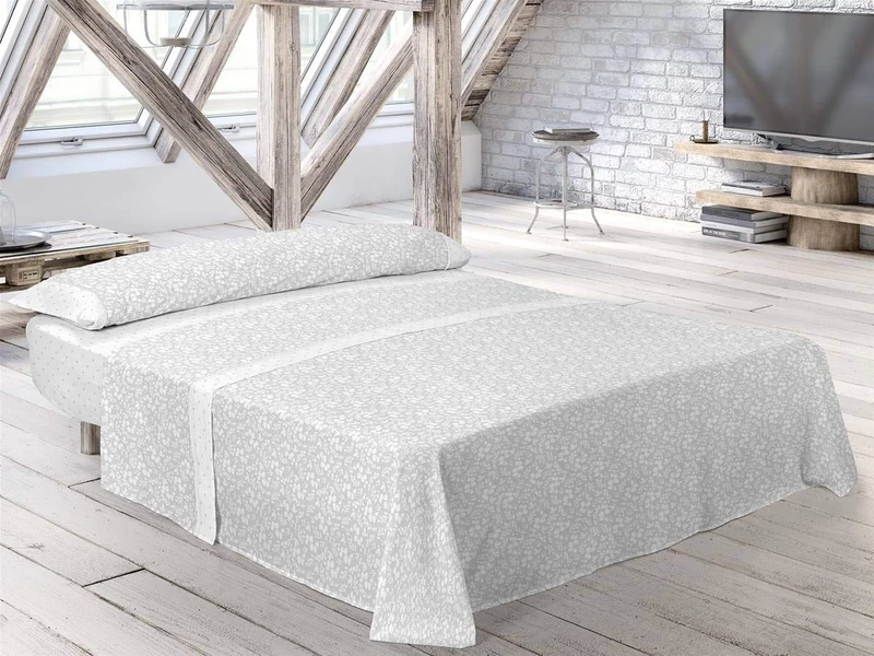 Pierre Cardin Polycotton Flat Sheet Grey C5 180 cm Bed - Image 1