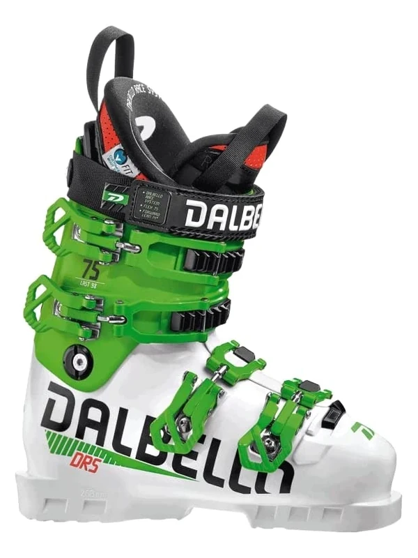 Dalbello Unisex Youth DRS 75 Uni Ski Boots, White/Race Green, 25.5