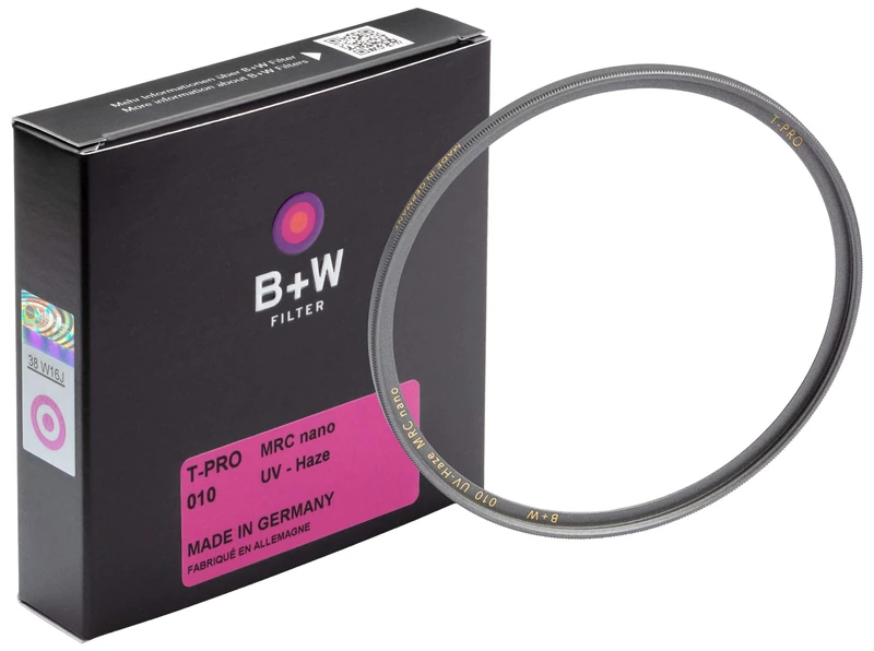 B&W 010 UV Haze and Protection Filter (37 mm, T-Pro, Titanium Finish, MRC Nano, 16x Coated, Super Slim, Premium)