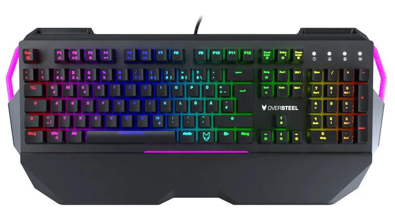 Oversteel IRON Mechanical Gaming Keyboard, RGB, Red Switch, German Layout