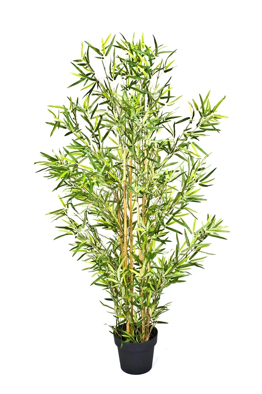 GreenBrokers Artificial 150cm Bamboo Tree in Pot, 150cm/5 ft