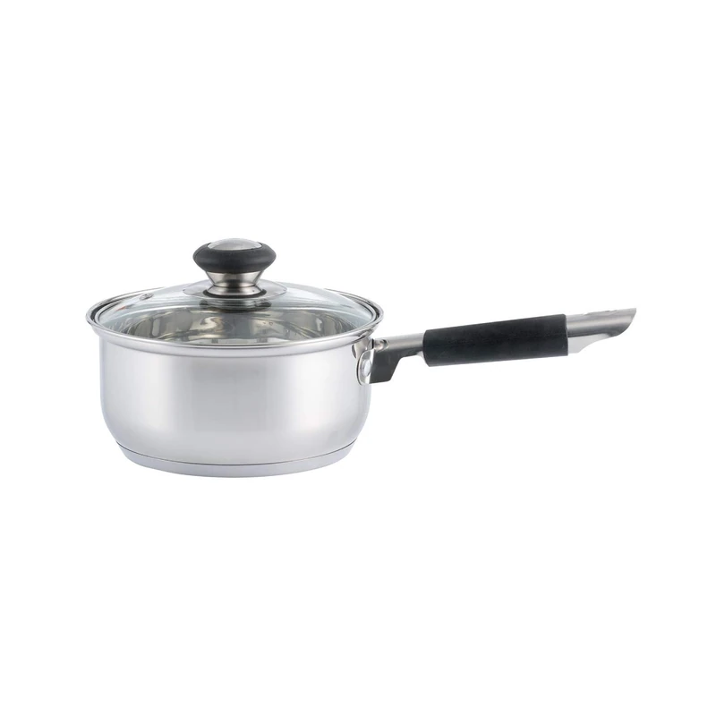 Viners Everyday 18 Centimetre Stainless Steel Sauce Pan with Glass Lid