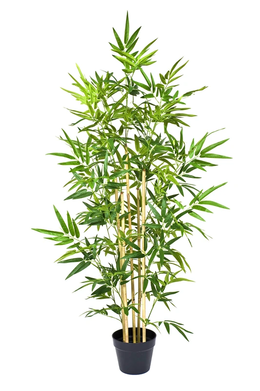 GreenBrokers Artificial 130cm Bamboo Tree, Potted Plant