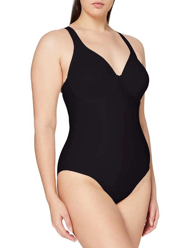 Triumph Women's Medium Shaping Series BSW, Bodysuit underwired, BLACK
