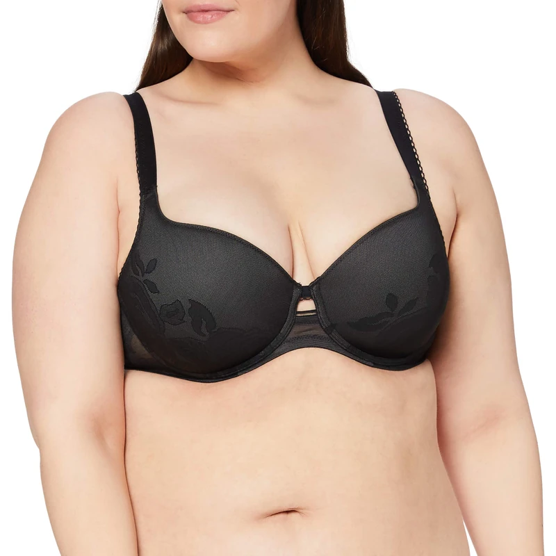 Triumph Womens Wild Rose Sensation Wp Molded Bra, Black, 34B UK