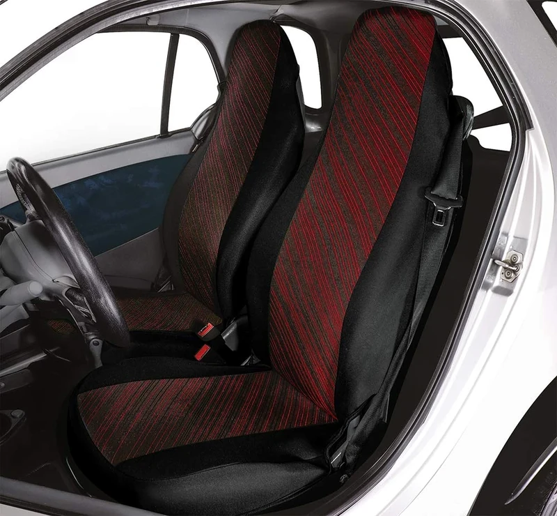 CORA 000129168 Smart Fortwo Custom Front Seat Covers, Diago Red