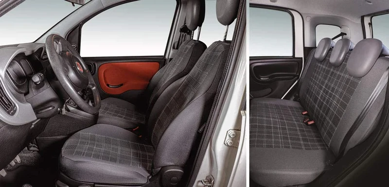 CORA 000129149 Complete Set Custom Seat Covers Fiat Panda 12> 5 Seater Rear Full Scottish Grey