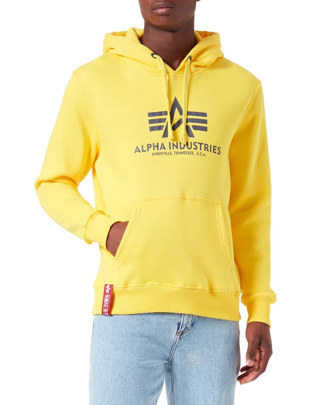 ALPHA INDUSTRIES Men's Basic Hoody Sports Hoodie, empire yellow, 3XL