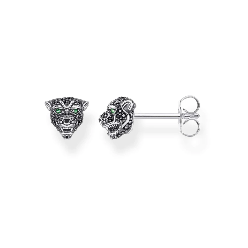 THOMAS SABO ear studs 925 Sterling Silver, Blackened, Cold Enamel - Image 1