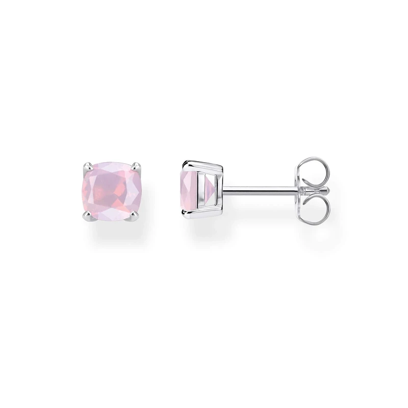 Thomas Sabo Women's 925 Sterling Silver Stud Earrings with Pink Opal, H2104-699-7