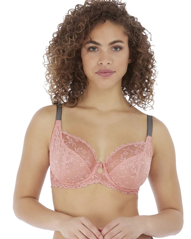 Freya Women's Offbeat Underwire Plunge Bra, Opaque, Rose Hip, 34F