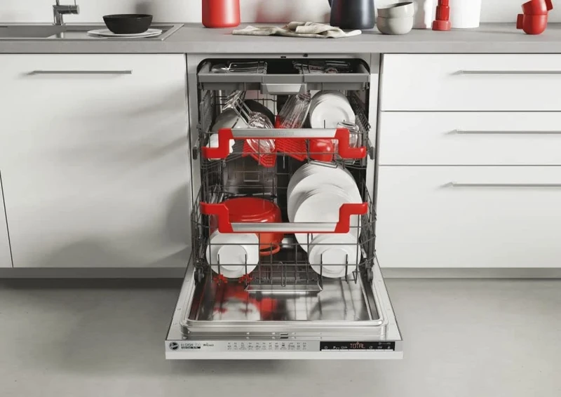 Hoover H-Dish 700 HDIN 4S613PS-80E 16 Place Settings Fully Integrated Dishwasher, WIFI & Bluetooth enabled, Steel door display