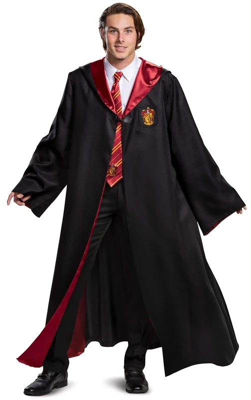 DISGUISE unisex adult Harry Potter Gryffindor Robe Prestige Accessory Costume Outerwear, Black & Red, Extra Small 14-16 US