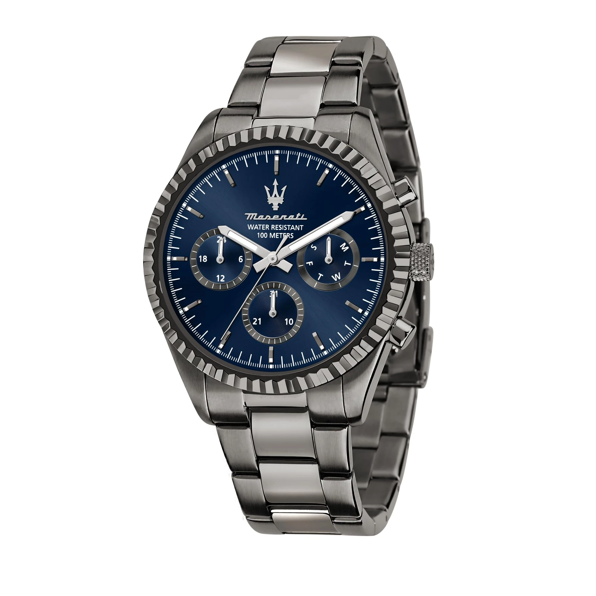 Maserati Men's Stainless Steel, Gun PVD Watch, Competizione Collection, with Stainless Steel Strap - R8853100019
