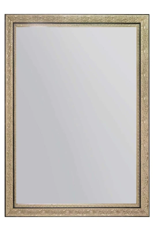 MirrorOutlet New Champagne Gold + Black Detailed Aztec Design Wall Mirror 102 x 71 CM 3ft4 x 2ft4, LG514