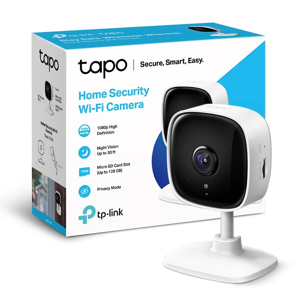 TP-Link Tapo C100 Indoor IP Security Camera 1920 x 1080 pixels Tapo C100, IP Security Camera, Indoor, Wireless, RCC, CE, White, 105°