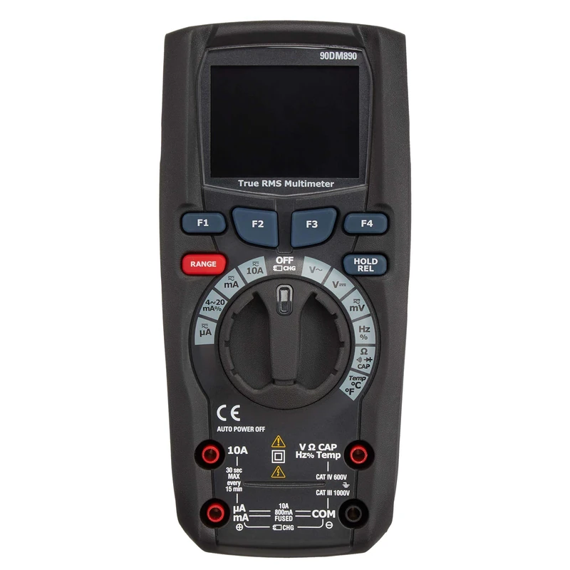 Amazon Basics Heavy Duty 50000 Count Digital Multimeter, Colour TFT LCD Display, True RMS, CATIV 600V, Black