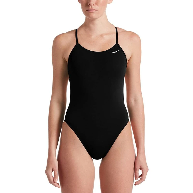 NIKE Womens Cut-out One Piece Swimsuit, Black, 26 EU