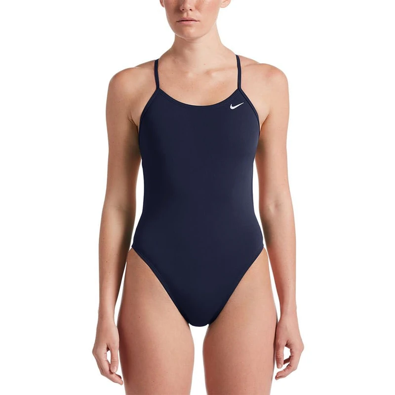 NIKE Cut-Out One Piece Swimsuit Women Midnight Navy