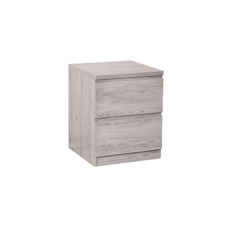Julian Bowen Jupiter 2 Drawer Bedside, Grey Oak