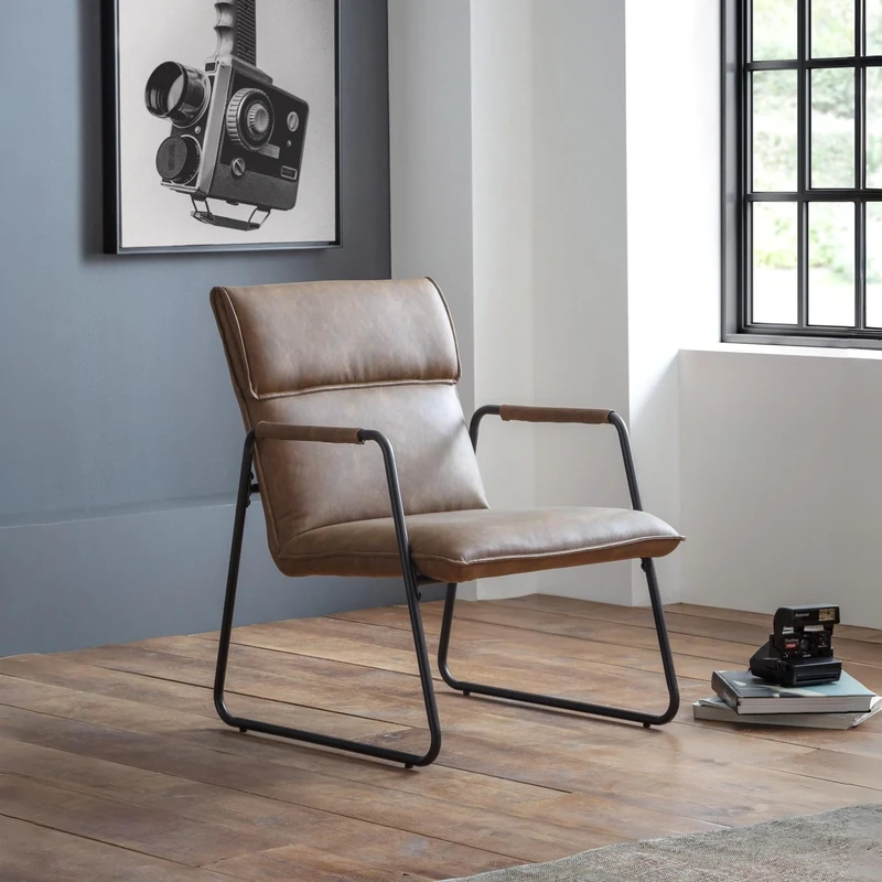 Julian Bowen Gramercy Chair, Brown/Black