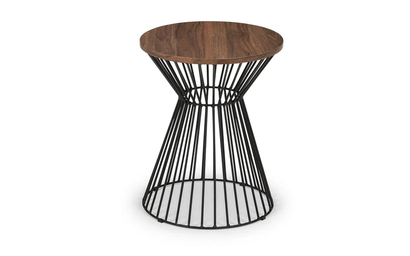 Julian Bowen Jersey Lamp Table, Walnut/Black