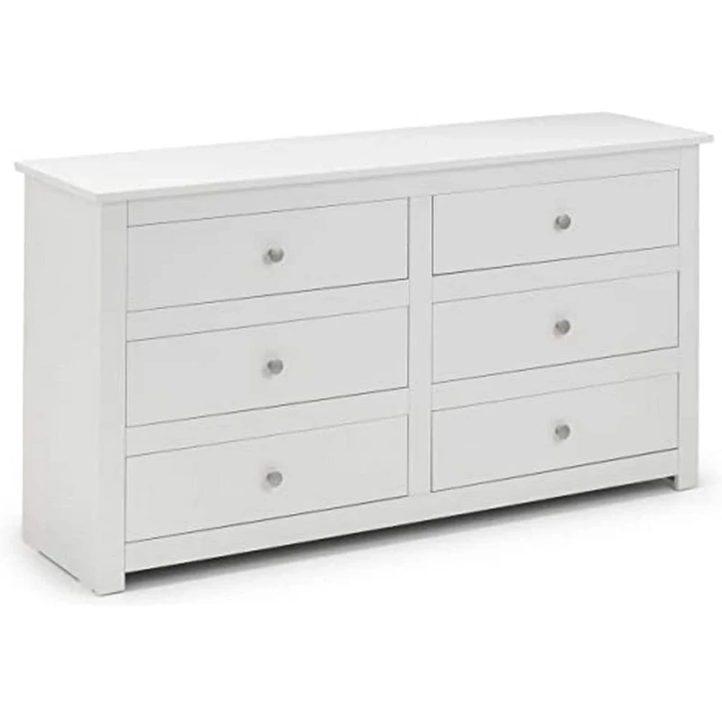 Julian Bowen Radley 6 Drawer Chest - Surf White Chests
