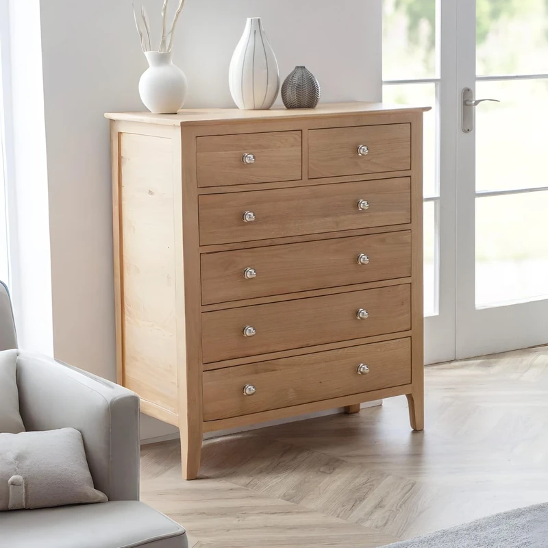 Julian Bowen COTSWOLD 4+2 Chest of Drawers - Spacious and Elegant Storage Solution for Bedrooms