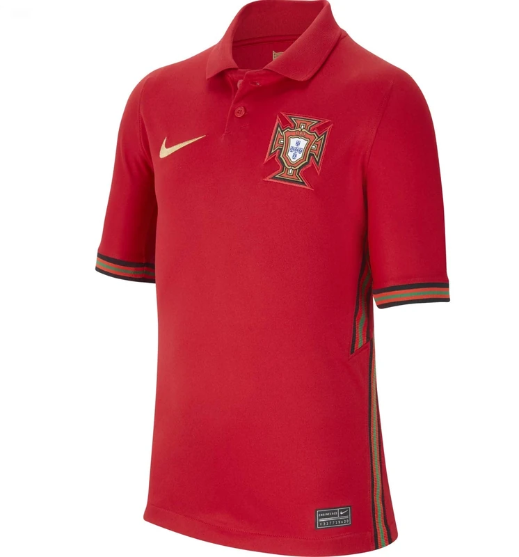 Nike Fpf Y Nk Brt Stad Jsy Ss HM T-Shirt - Gym Red/Metallic Gold, X-Large