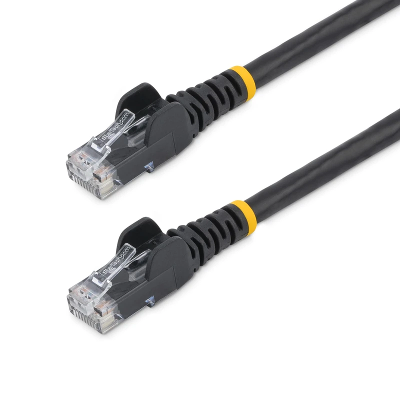15 ft CAT6 Cable 10 Pack - Black CAT6 Patch Cord - Snagless RJ45 Connectors - 24 AWG Copper Wire - Ethernet (N6PATCH15BK10PK)