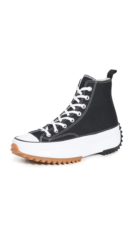 CONVERSE Unisex Run Star Hike Canvas Platform Sneaker, Black, 7 UK