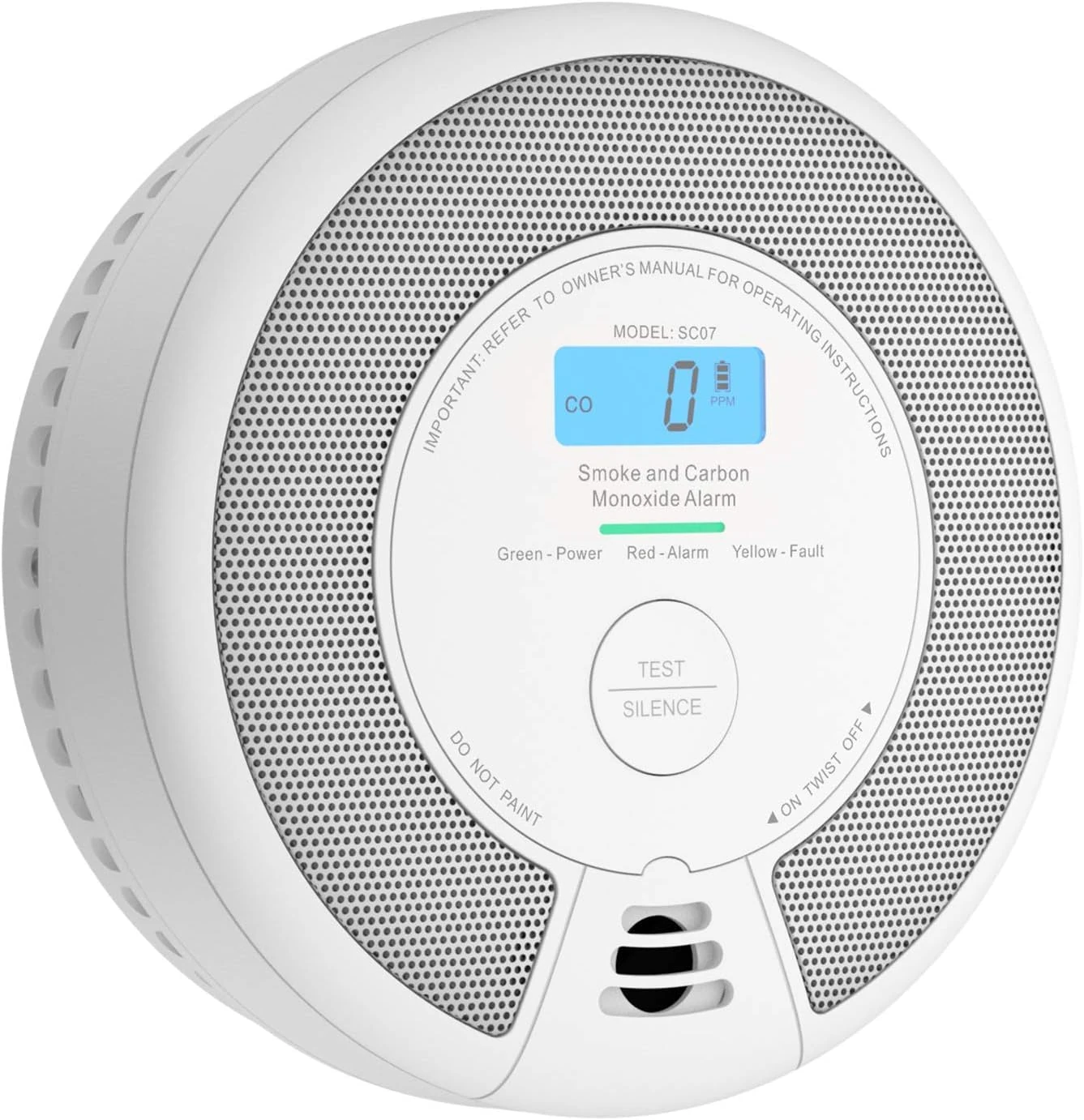 X-Sense Combination Smoke and Carbon Monoxide Alarm with LCD Display & 10-Year Battery, Smoke Alarm for Home Compliant with EN 14604 and EN 50291 Standards, SC07