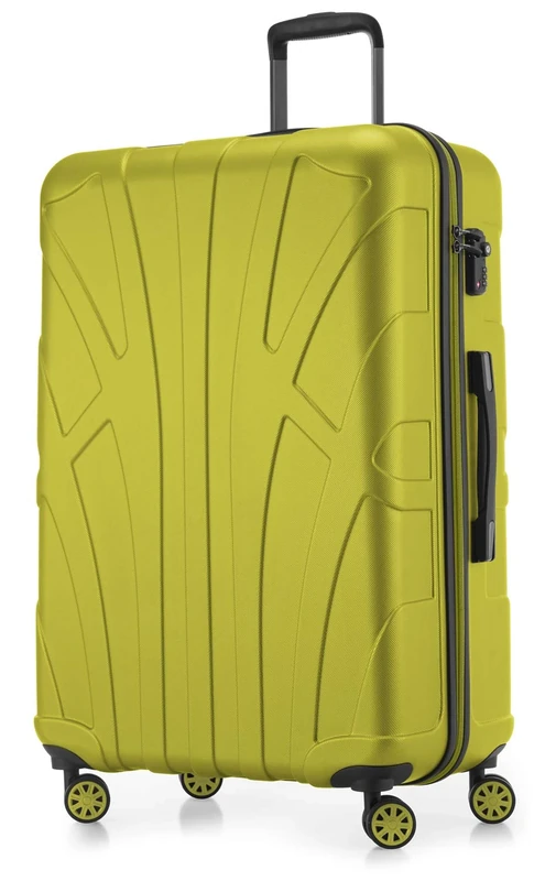Suitline Hardshell Suitcase, Travel Luggage, TSA, 76 cm, Approx. 96 liters, 100% ABS mat, Fern