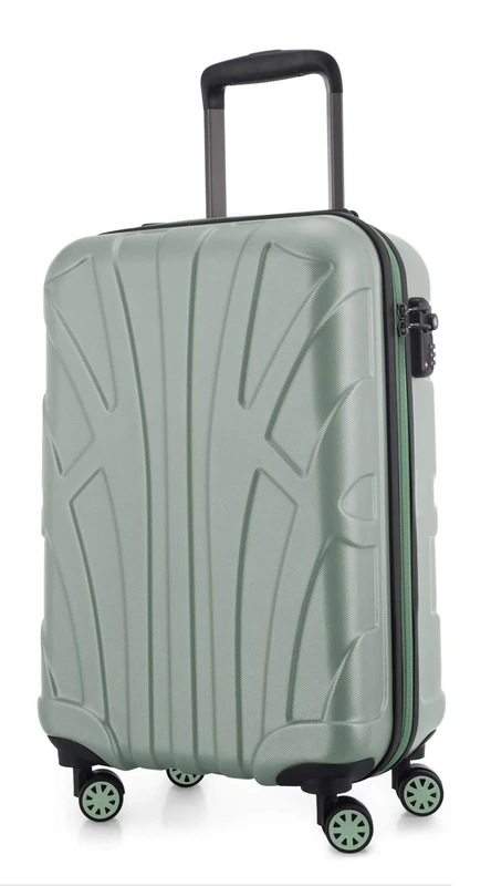 Suitline - Hand Luggage, Cabin Trolley, Hardshell Suitcase, 100% ABS, 55 cm, 34 liters, Mint