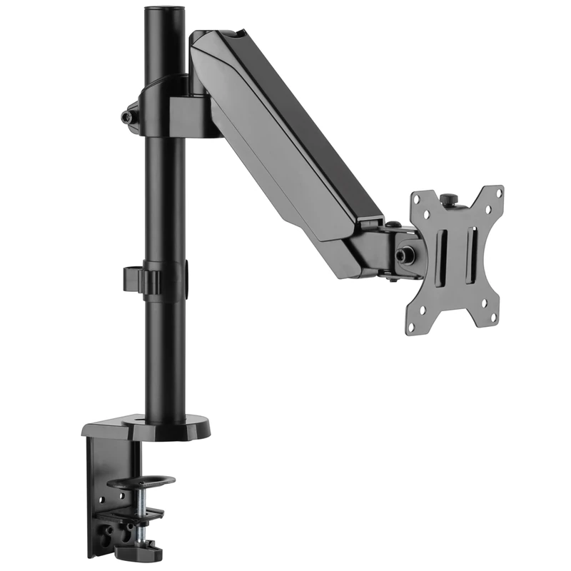 RICOO Monitor Stand Mount Tilt Swivel TS9511 Gas Powered Spring Table Top Bracket for 17" - 32" Inch Screens LED Curved LCD Adjustable Arm Mounting System VESA 75x75 100x100 Black