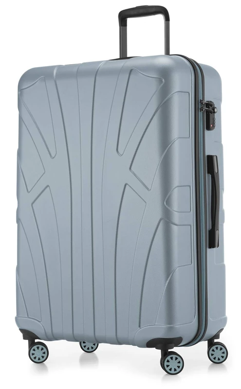 Suitline - Luggage Suitcase Hardside Hard Shell Spinner Trolley 4 Wheel Case, TSA, 76 cm, 86 Liter, Pool Blue
