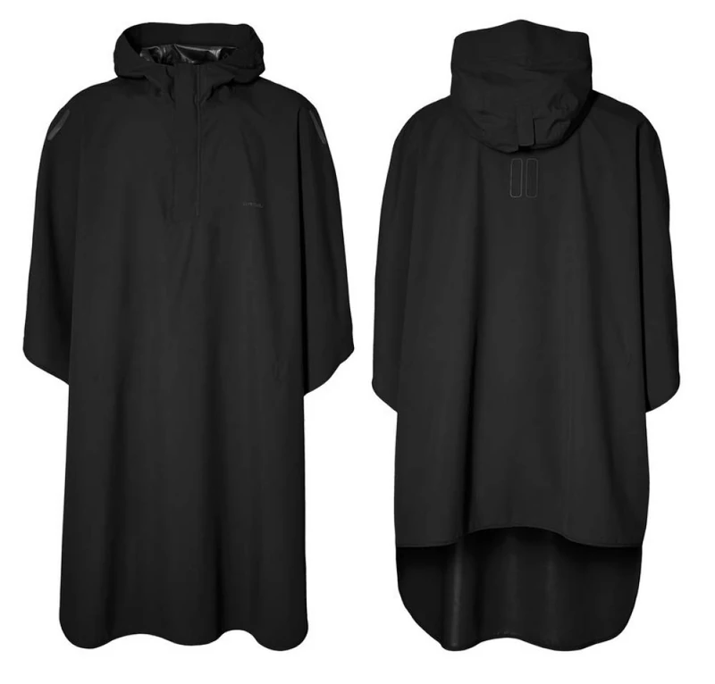 Basil Hoga Rain Poncho, Jet Black, One Size Fits Most, Unisex