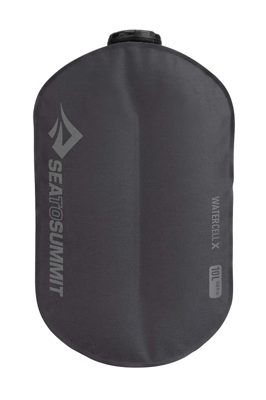 Sea to Summit - Watercell X 10L - Water Storage & Dispensing - Flow Control Cap & Showerhead - BPA Free TPU Lining - Compact Packing - For Backpacking & Camping - 42 x 28 x 12cm - Grey - 254g