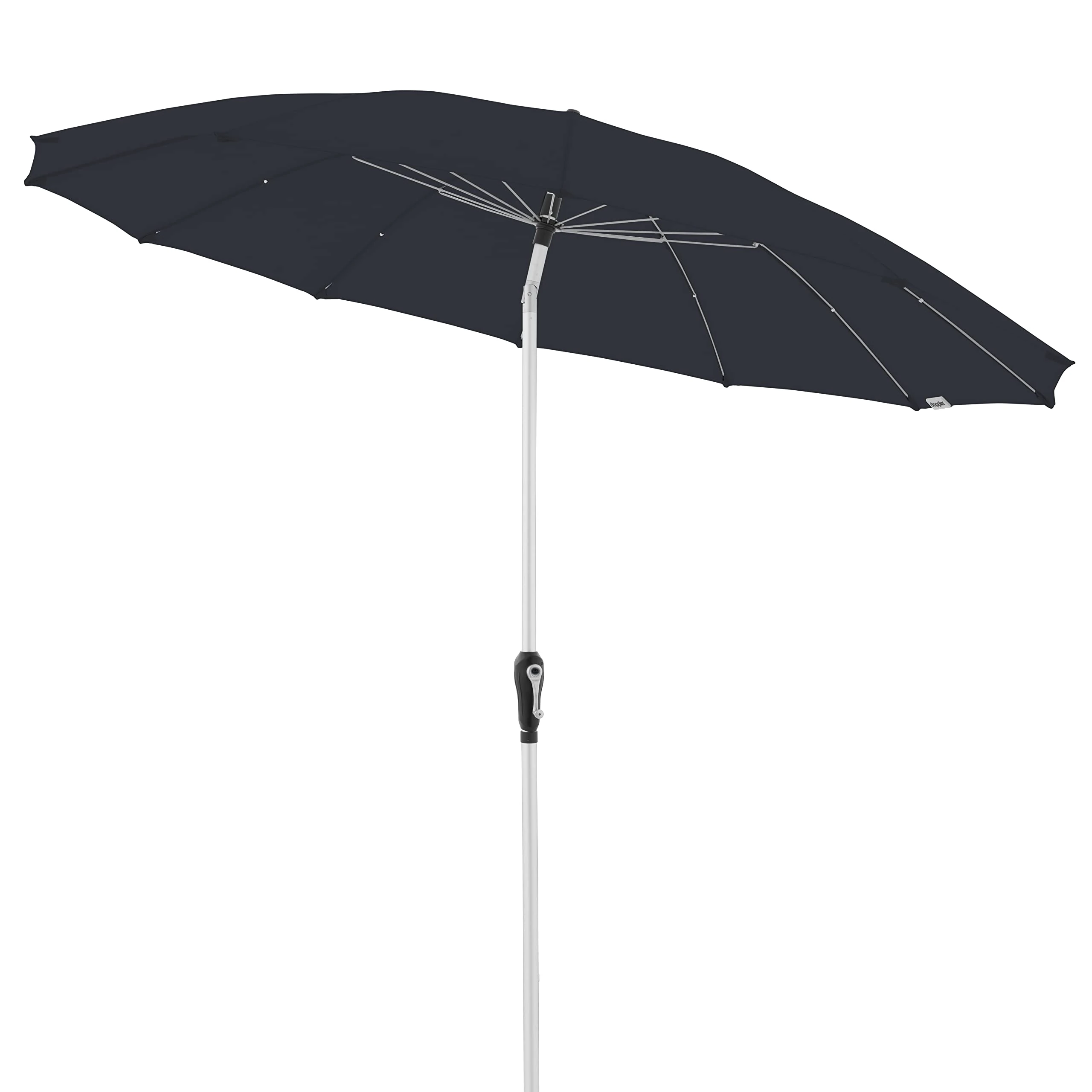 Doppler Asia Look SL-AZ Auto Tilt Garden Parasol 250 cm Anthracite I Bendable Crank Umbrella with UV Protection 50+ I Aluminium Rain-Repellent Polyester Roof
