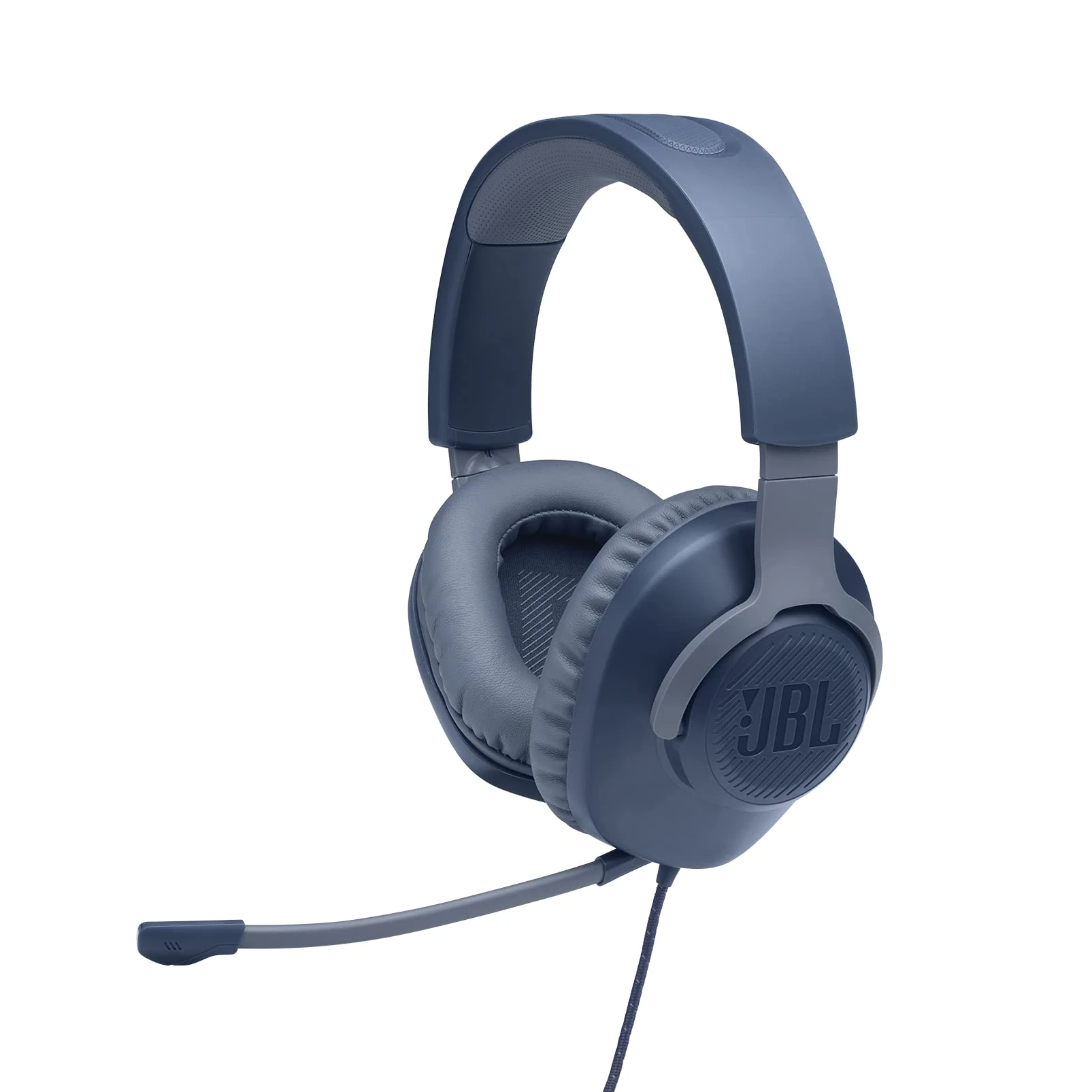 JBL Quantum 100 Wired Over-Ear Gaming Headset with Boom Mic, Multi-Platform Compatible, Blue