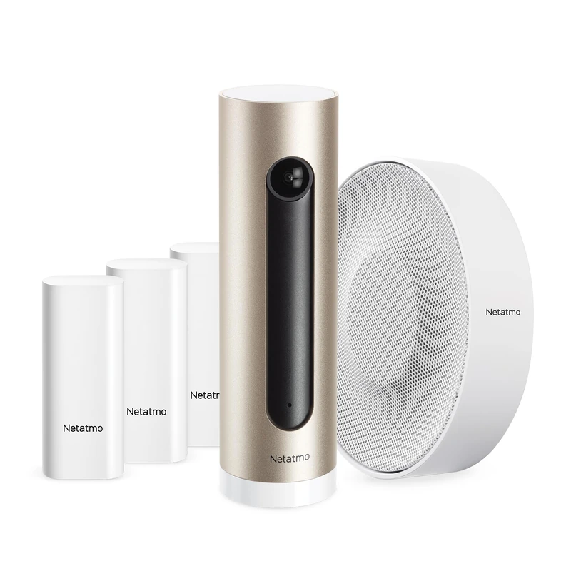 Netatmo Complete Smart Video Alarm System, Indoor WiFi Camera + Wireless 110 DB Siren + 3 Opening Detectors for Doors and Windows, NBU-ICSS-EU