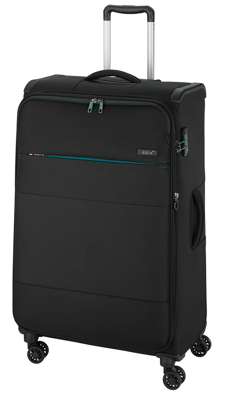 D & N Travel Line 9004 4-Wheel Trolley M 68 cm Black, Black, Standard Size, Classic