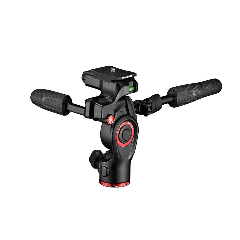 Manfrotto Befree 3-Way Live Head, 3-Way Fluid Head for Tripods, in Aluminium, for Cameras and Videocameras up to 6 kg, Ultra-Compact, Photography Accessories for Content Creation, Photo and Video